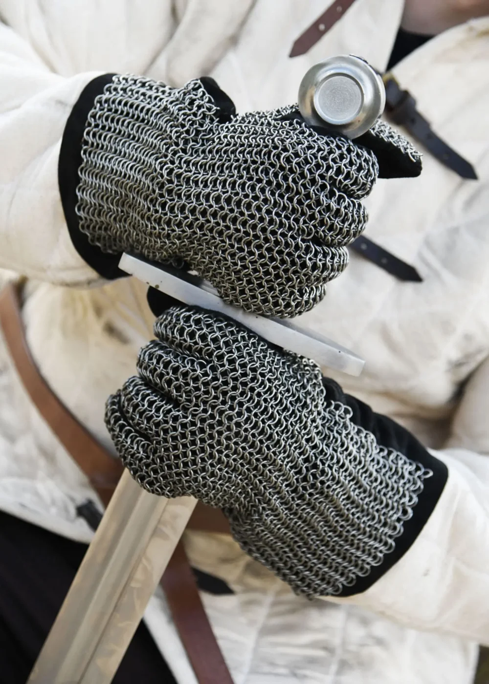 Fingerhandschuhe mit Kettengeflecht, ID6mm, unbehandelt