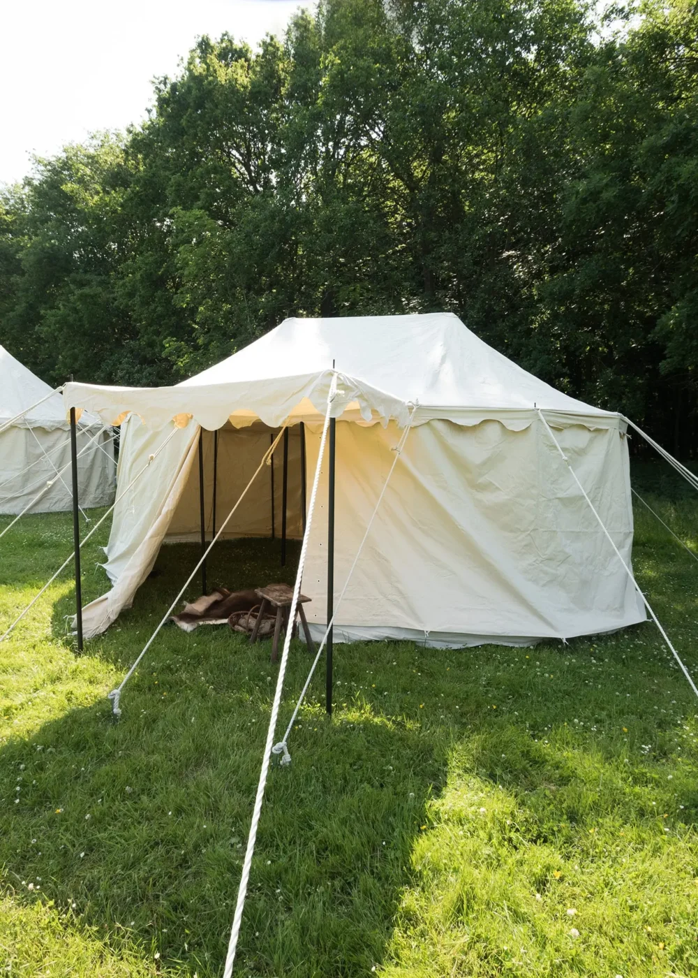 Ritterzelt Burgund, 4 x 6 m, 425 gsm, naturfarben
