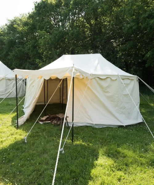 Ritterzelt Burgund, 4 x 6 m, 425 gsm, naturfarben