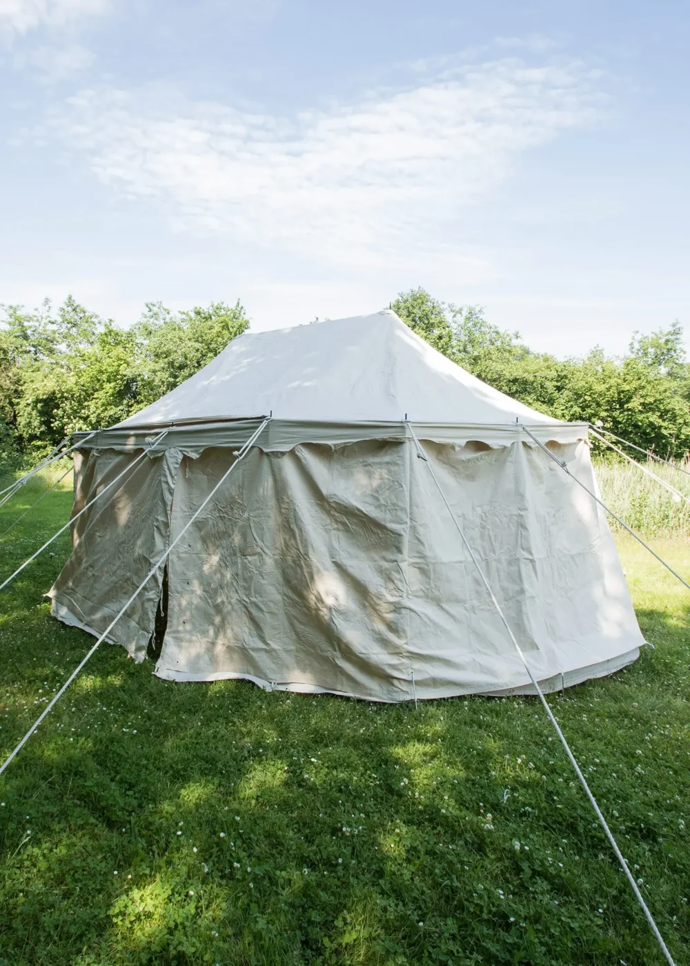 Ritterzelt Burgund, 4 x 6 m, 425 gsm, naturfarben – Bild 6
