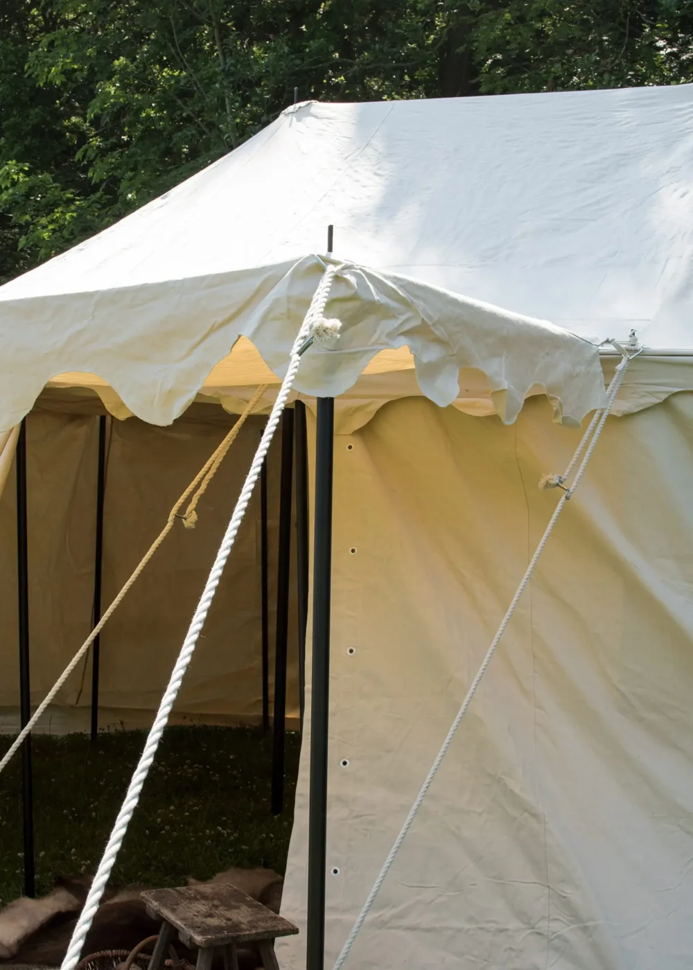 Ritterzelt Burgund, 4 x 6 m, 425 gsm, naturfarben – Bild 2