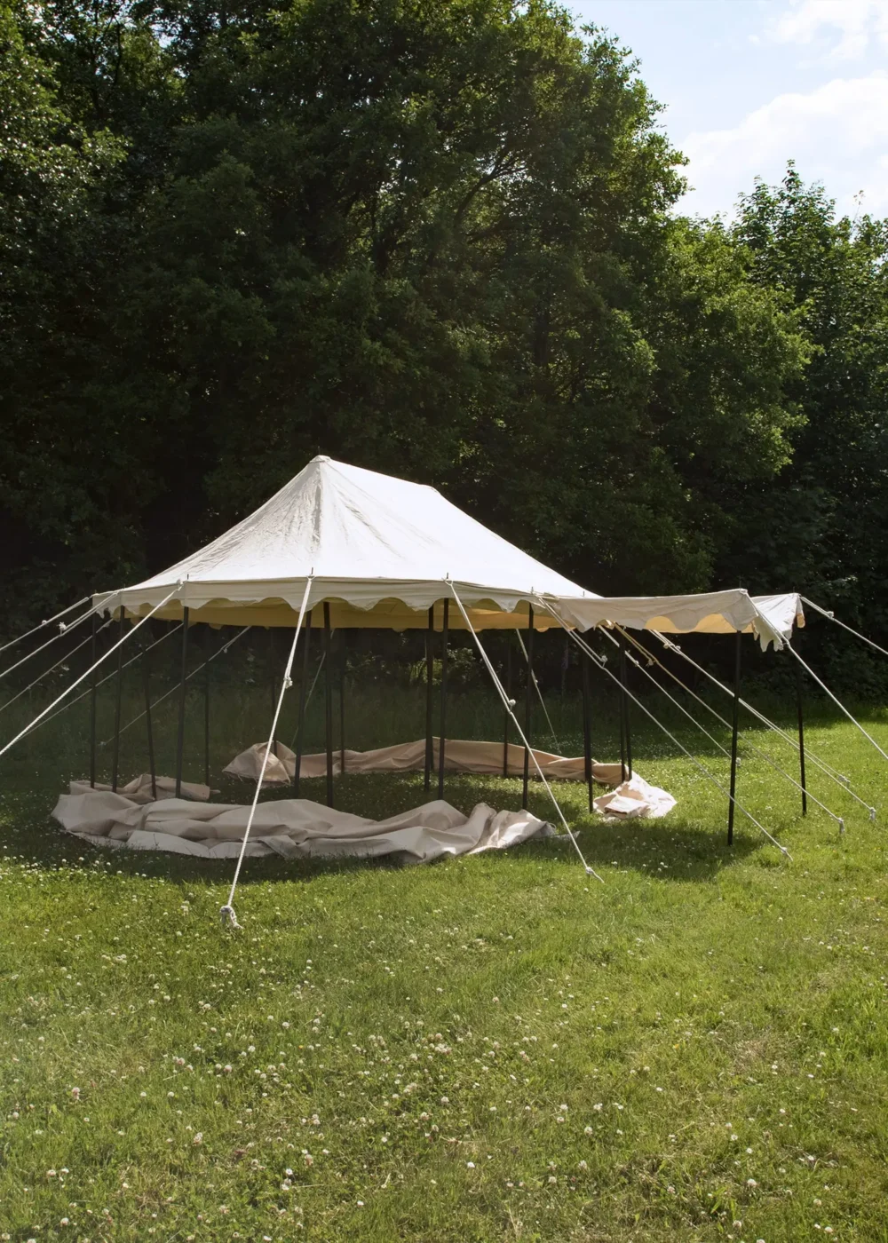 Ritterzelt Burgund, 4 x 6 m, 425 gsm, naturfarben – Bild 8