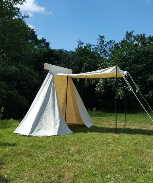 Sächsisches Händlerzelt, 4 x 2,5 m, 425 gsm, naturfarben