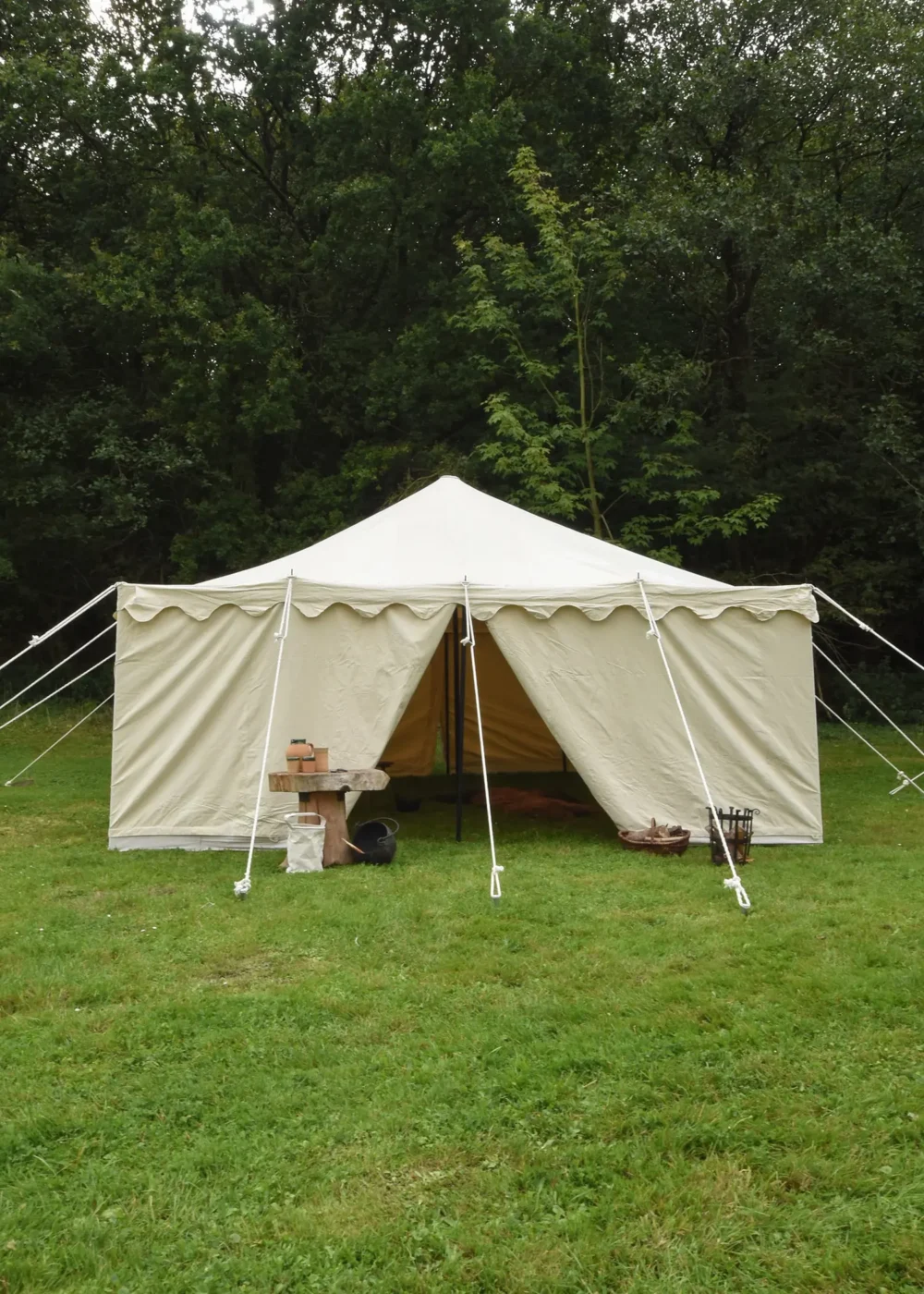 Ritterzelt Herold, 6 x 6 m, 425 gsm, naturfarben