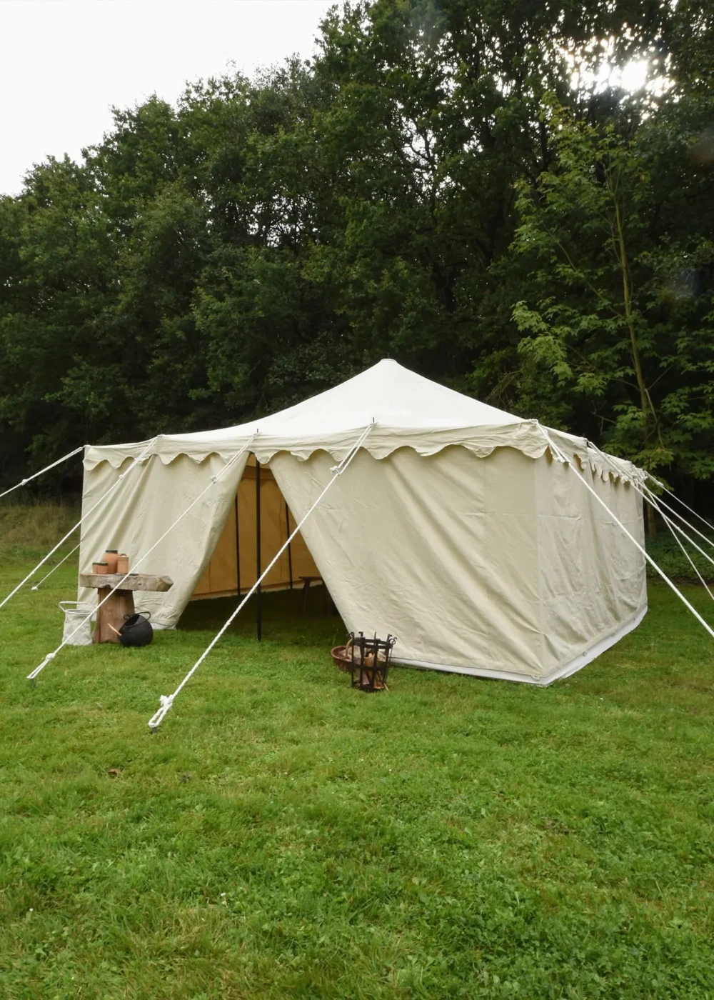 Ritterzelt Herold, 6 x 6 m, 425 gsm, naturfarben – Bild 2