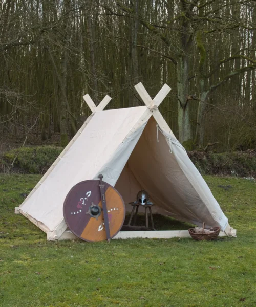 Wikingerzelt, 2 x 2.3 x 1.8 m, 350 gsm, naturfarben