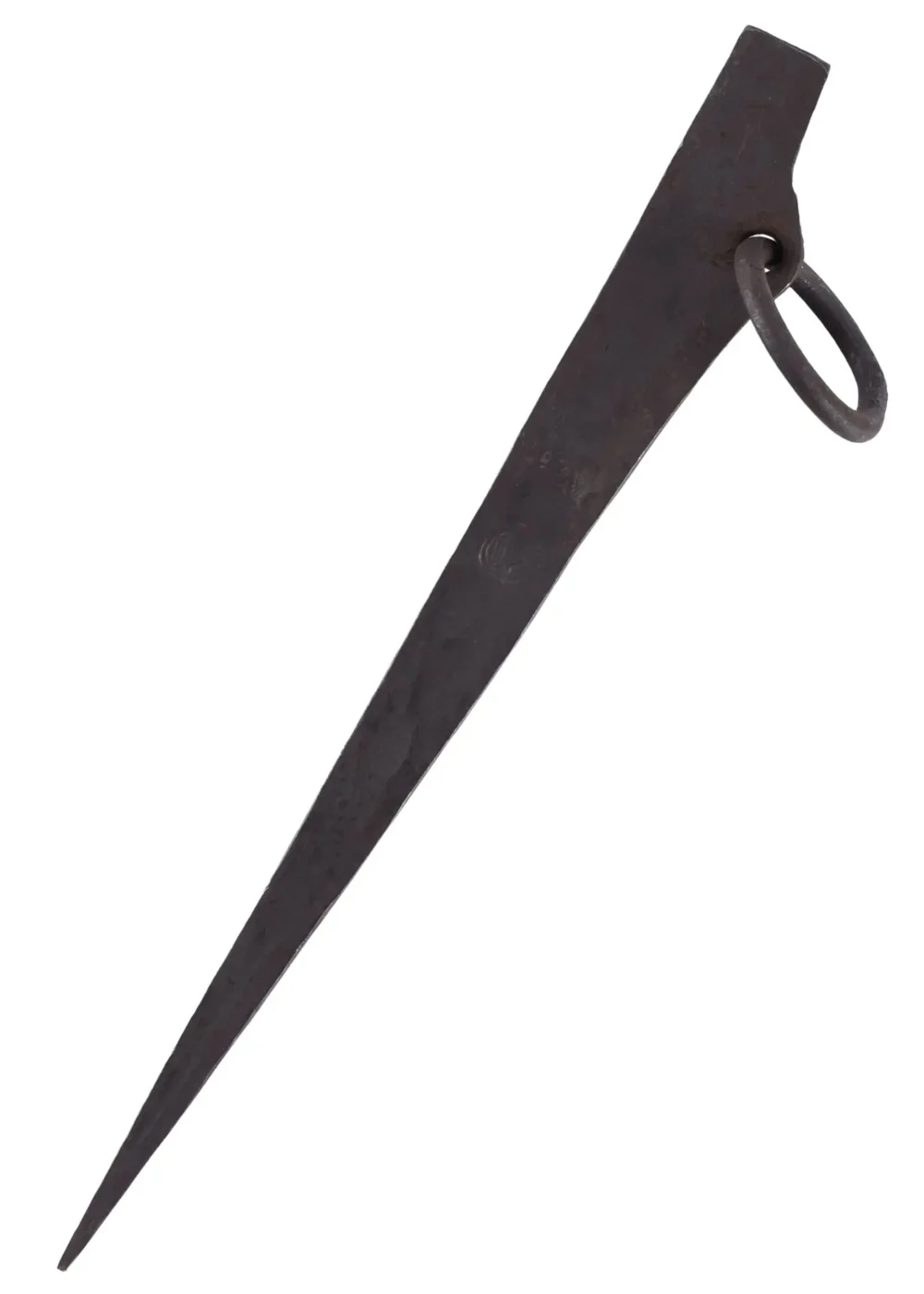 Geschmiedeter Zelthering mit Ring, Stahl, ca. 28 cm – Bild 4