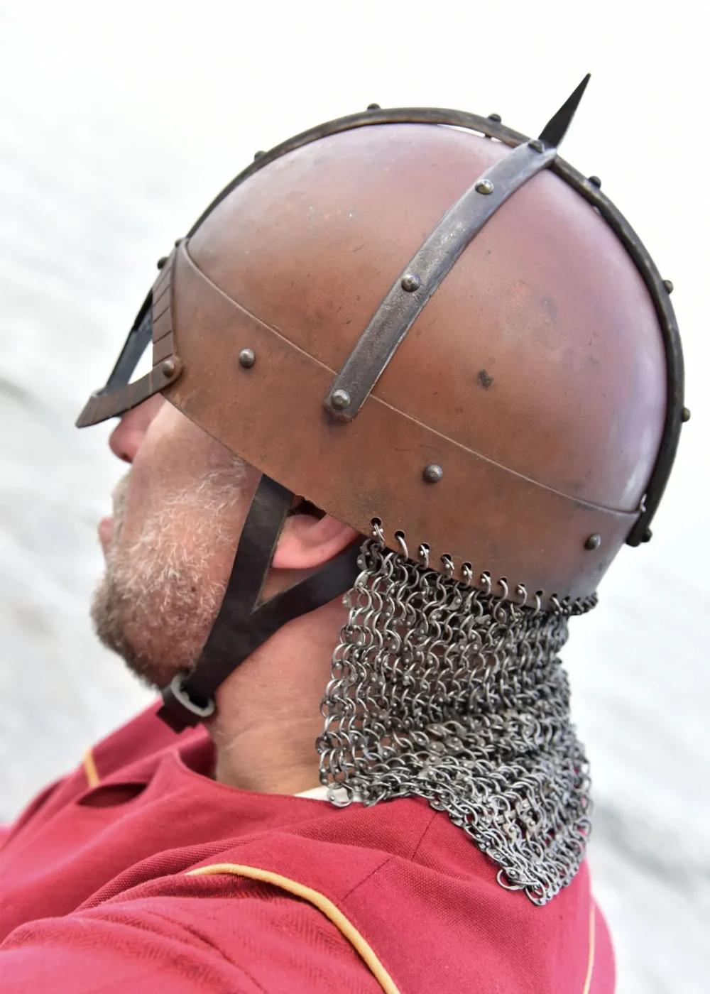 Der Gjermundbu Helm mit vernieteter Brünne, 2 mm Stahl – Bild 3