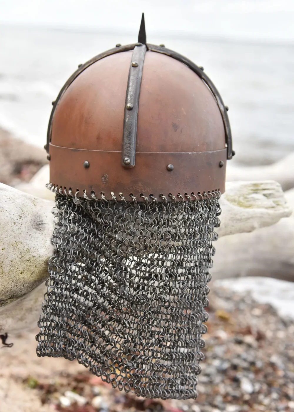 Der Gjermundbu Helm mit vernieteter Brünne, 2 mm Stahl – Bild 8