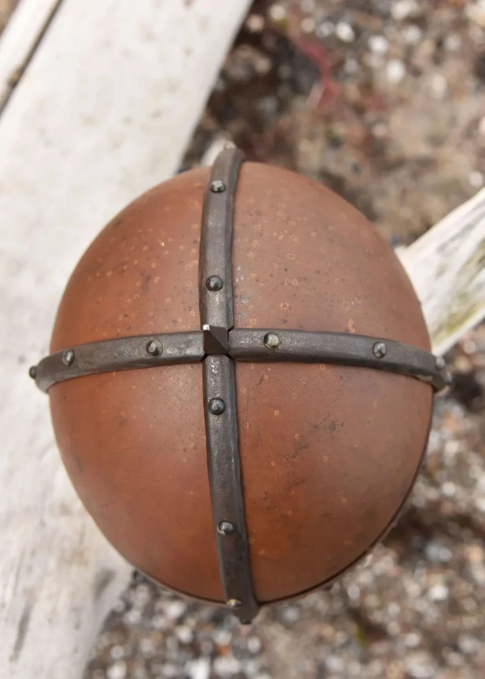 Der Gjermundbu Helm mit vernieteter Brünne, 2 mm Stahl – Bild 7